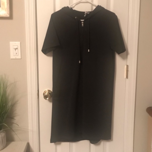 Cable & Gauge Dresses Cable Gauge Black Hooded Slip Over Dress